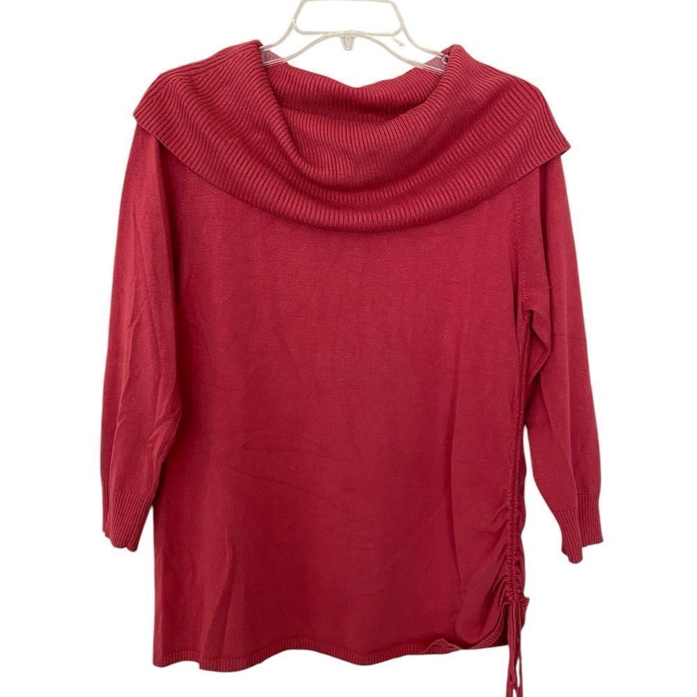 Ruby Rd Cowl Neck 3/4 length sleeve sweater